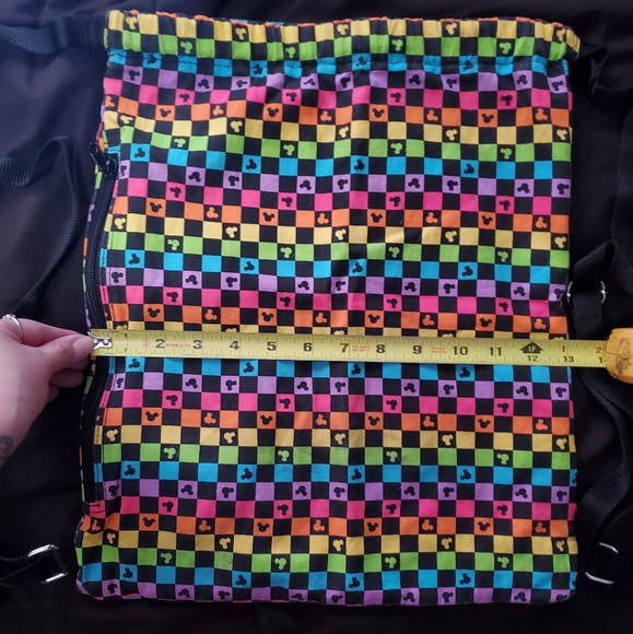 Colorful Mickey Mouse Drawstring Backpack - Picture 9 of 10